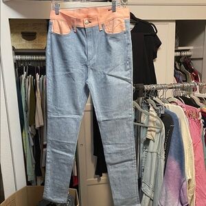 rag & bone Women's Phila High-Rise Skinny Jeans with Colorblocking